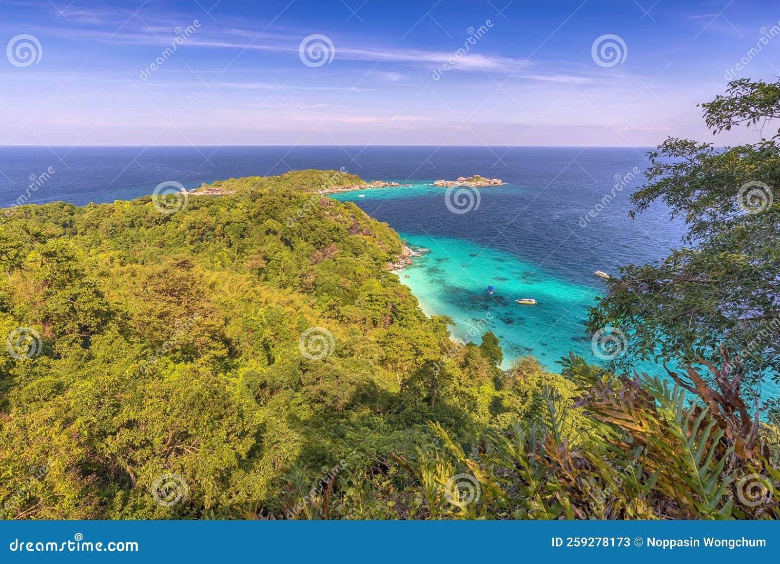 Tropical Islands View of Ocean Blue Sea at Similan Islands, Phang Nga