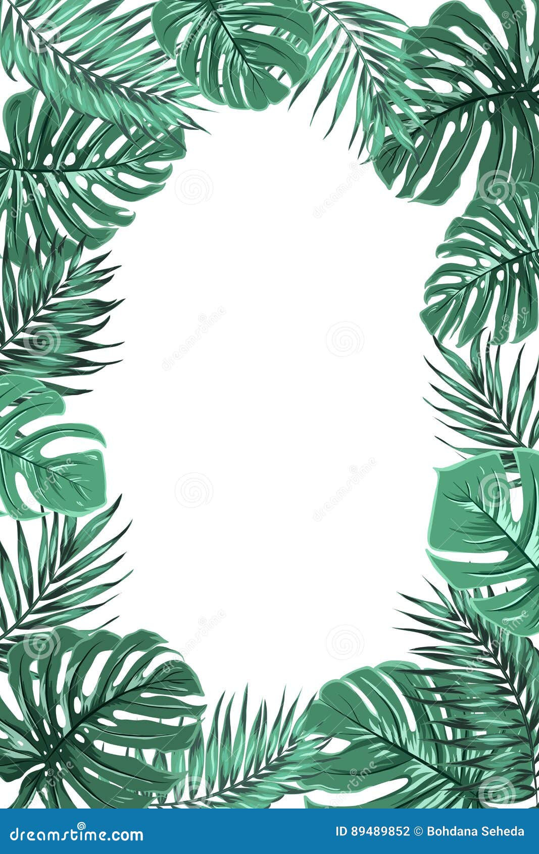 Monstera Leaves Template