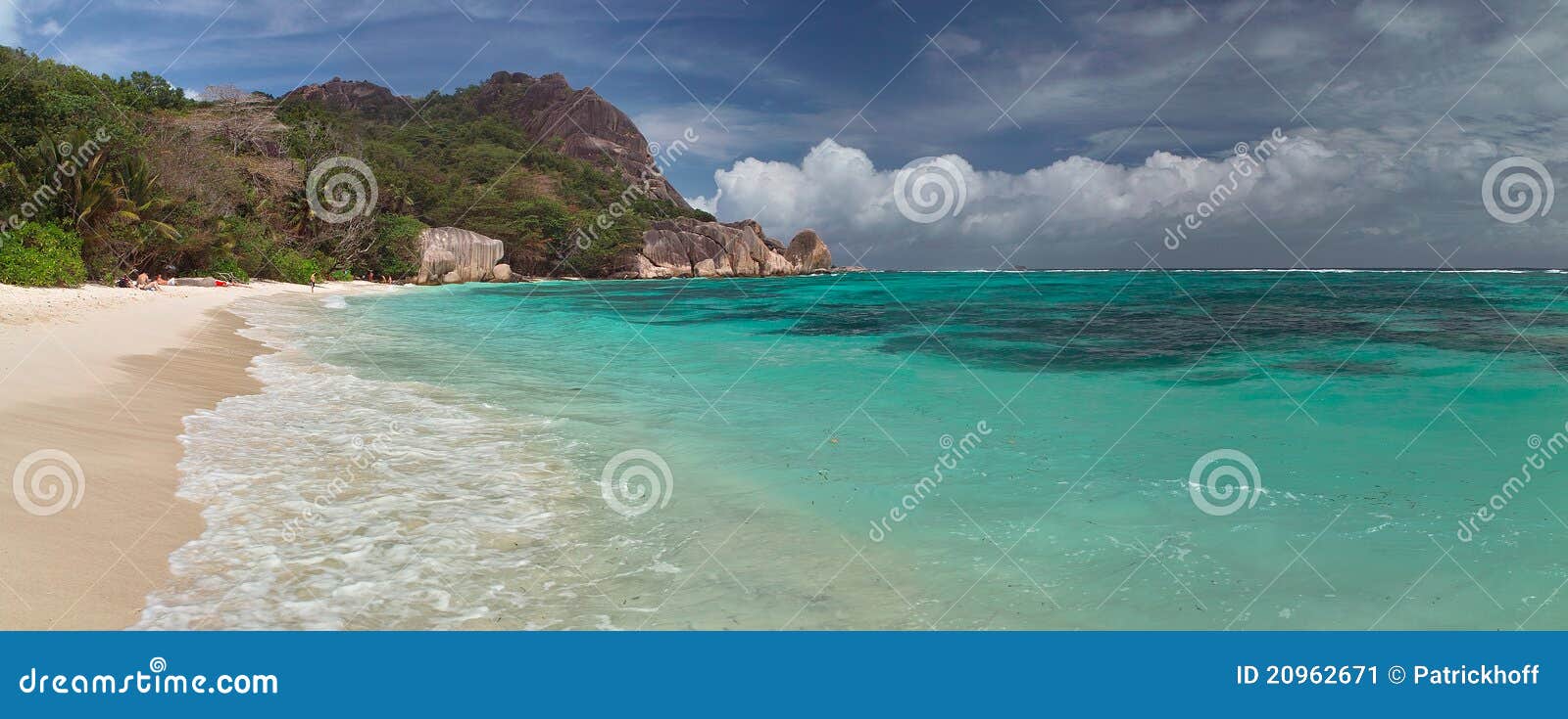 Tropical Landscape Panorama Stock Image - Image of seychelles, tropics ...