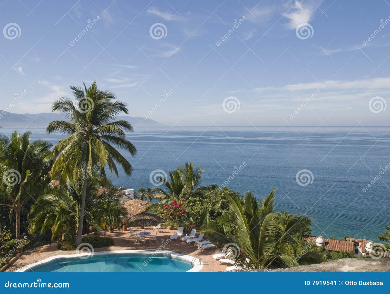 Tropical Resort on the Pacific Coast in Mexico Stock Image Image of