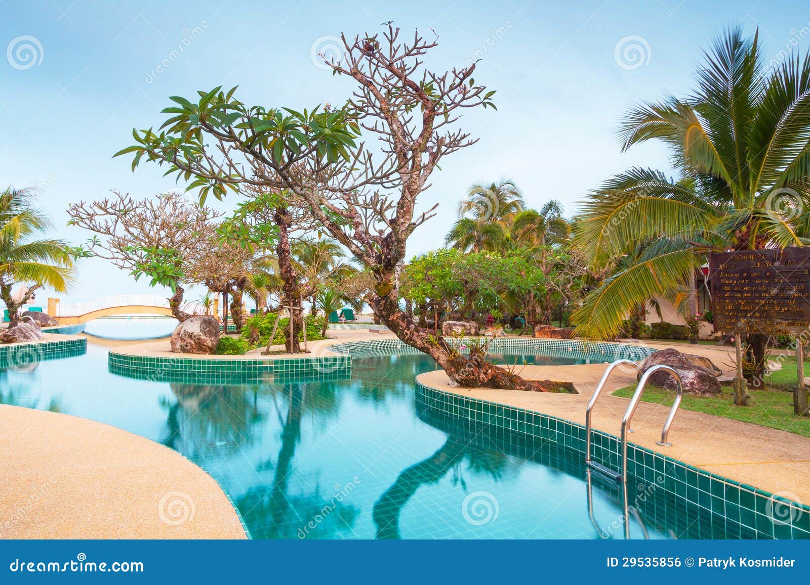 Tropical Resort Scenery At Sunrise Stock Photo Image Of - 