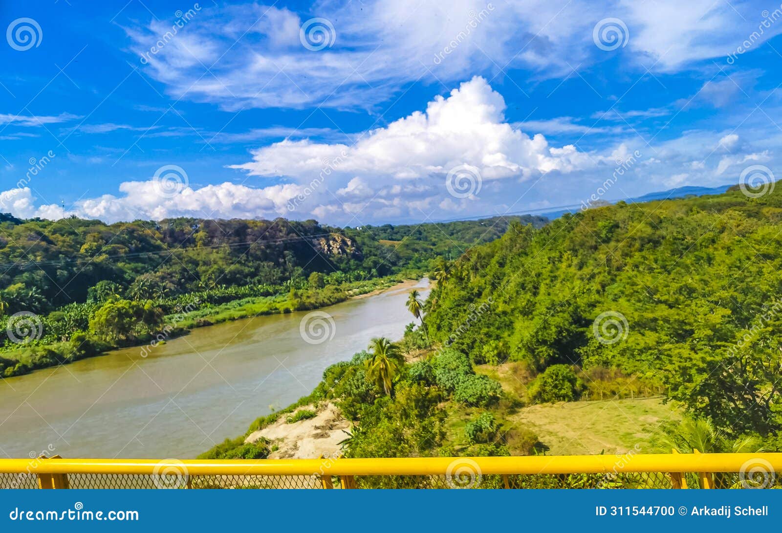 tropical river lake water in puerto escondido mexico