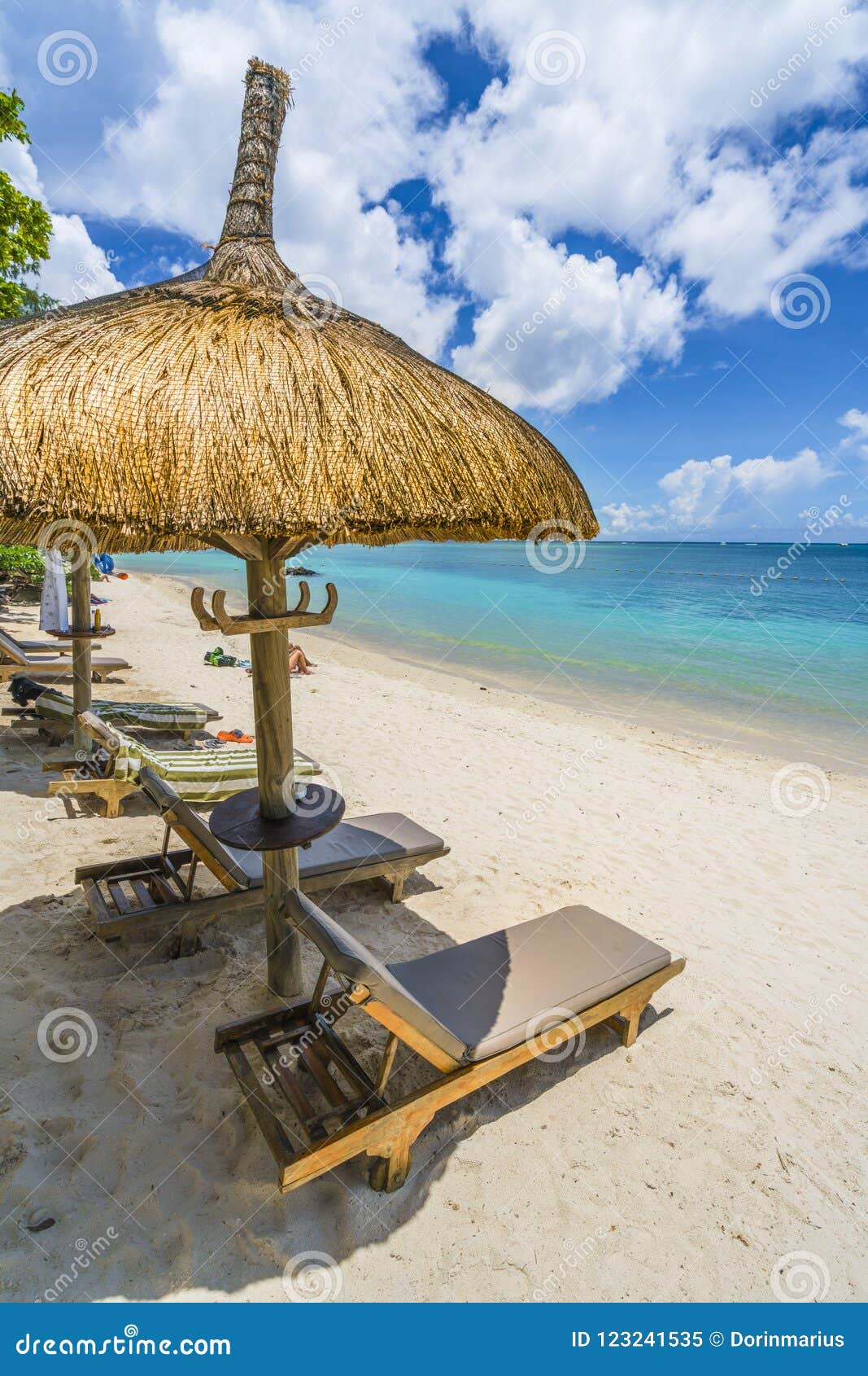 tropical scenery with amazing beaches of mauritius island
