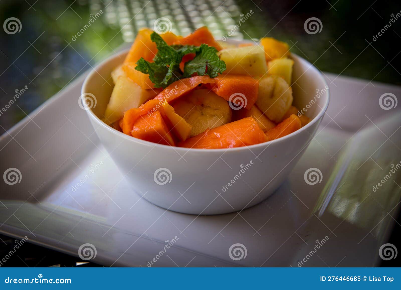 Tropical Seasonal Fruit Bowl Stock Image Image of freshness, crepe
