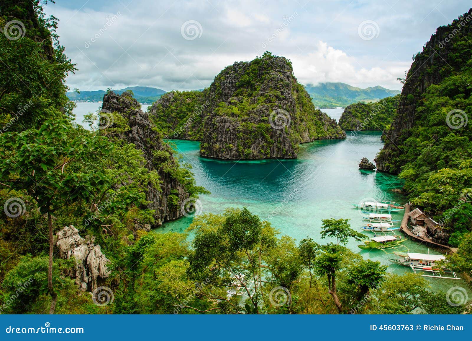 tropical shore in coron, philippines