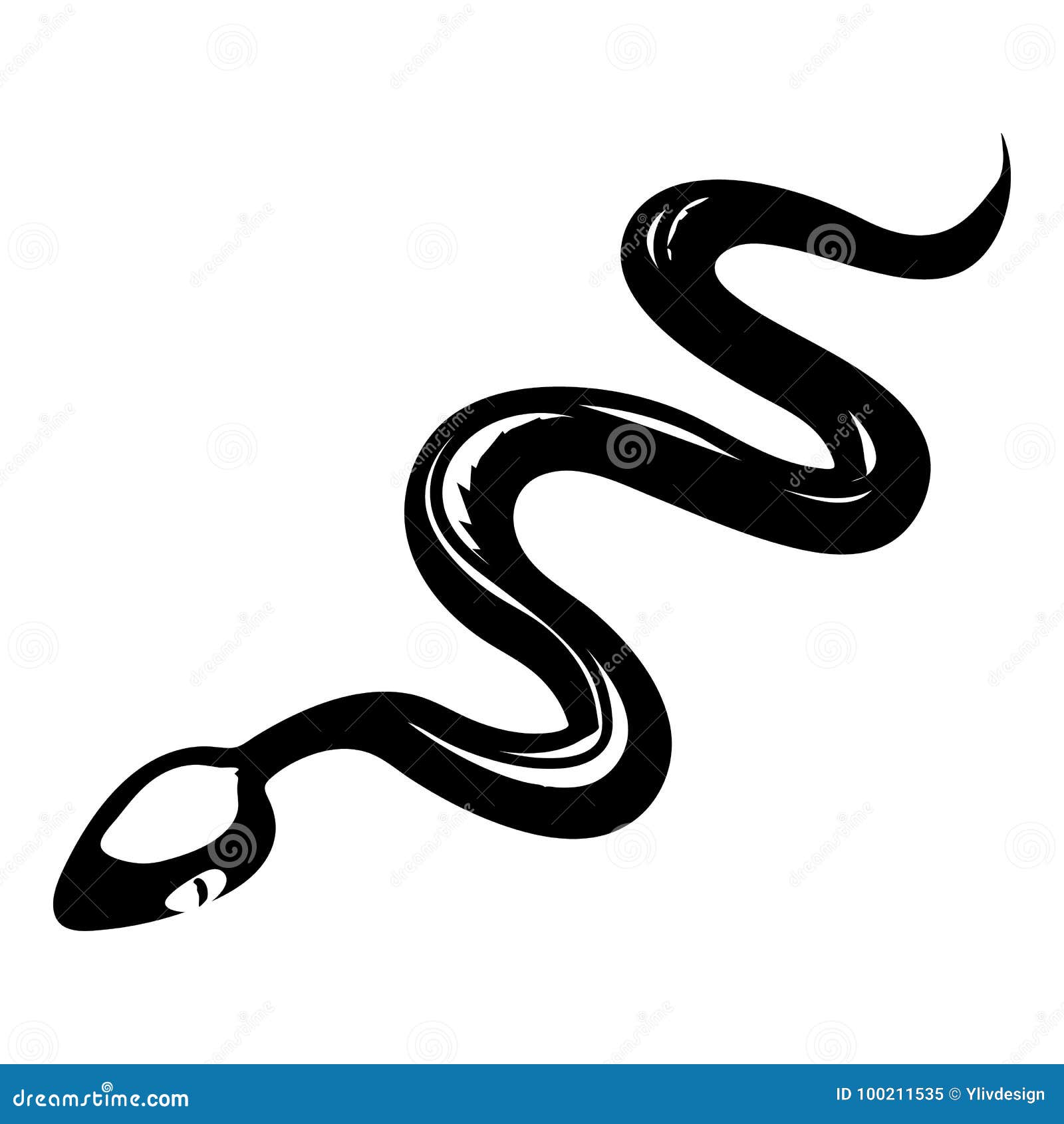 Tropical Snake  Icon Simple  Style Stock Vector 