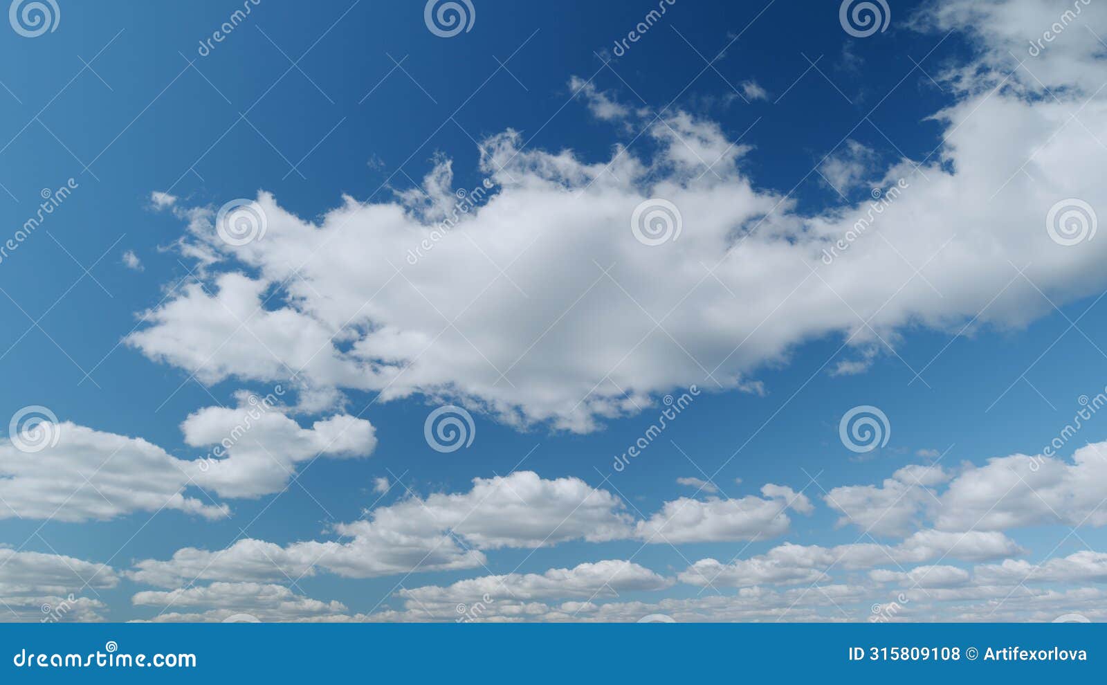 tropical summer sunlight. blue sky with stratus and stratocumulus clouds. fluffy layered clouds sky atmosphere