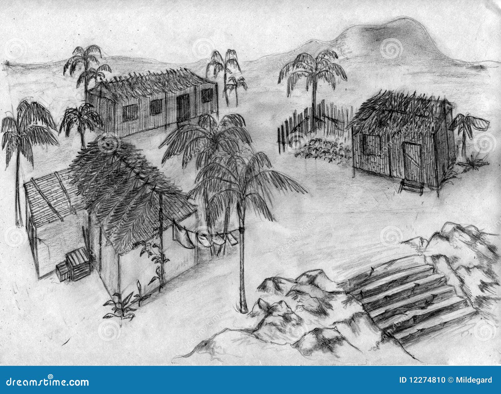 Lets draw a beautiful village scenery Pencil sketch  pencil  Easy and  simple pencil sketch scenery  By Drawing Book  Facebook
