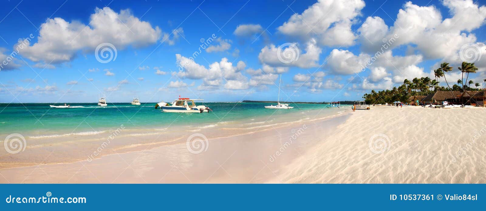 tropical white sand in dominican republic