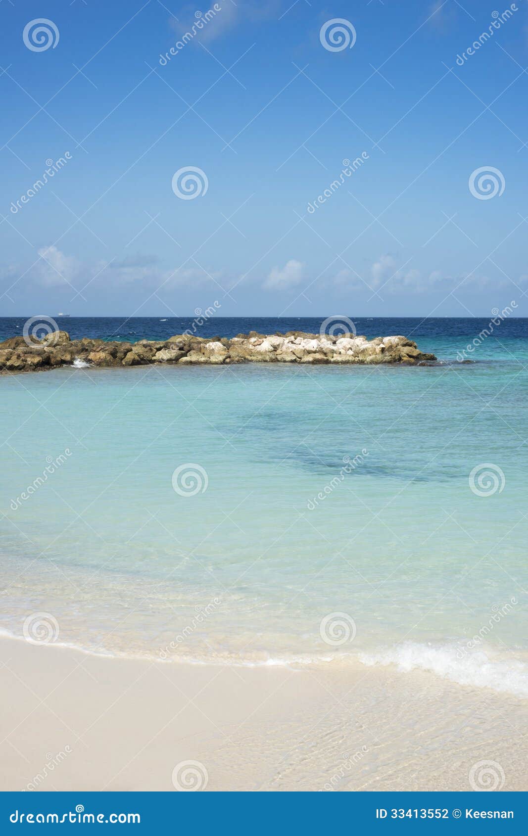 Tropischer Strand (Jan Thiel-Strand) bei Curaçao