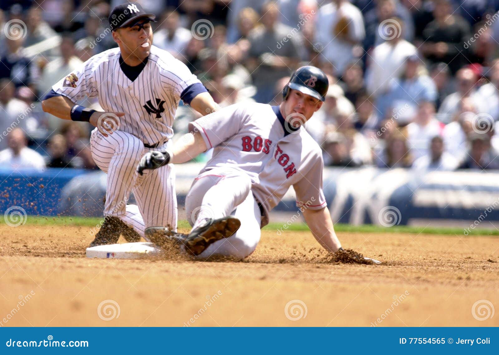 Trot Nixon and Derek Jeter editorial image. Image of slides - 77554565