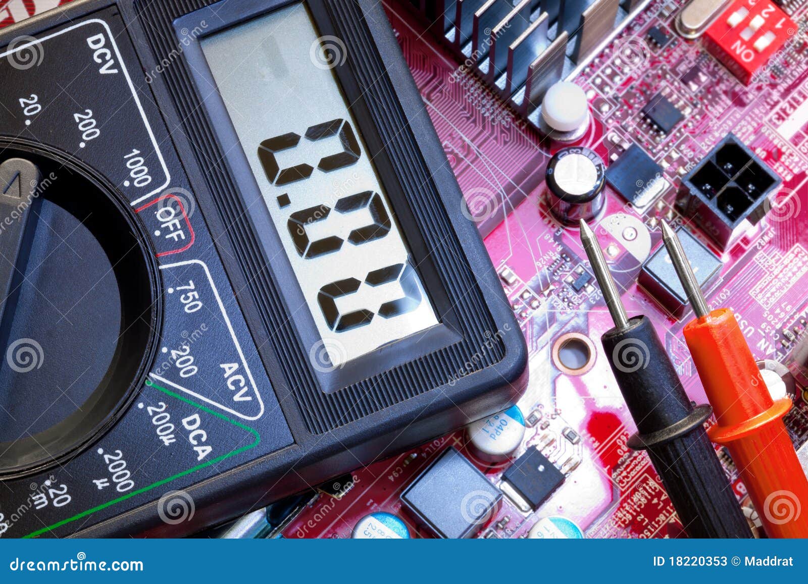 Troubleshooting of Electronic Components Stock Image Circuit Diagram