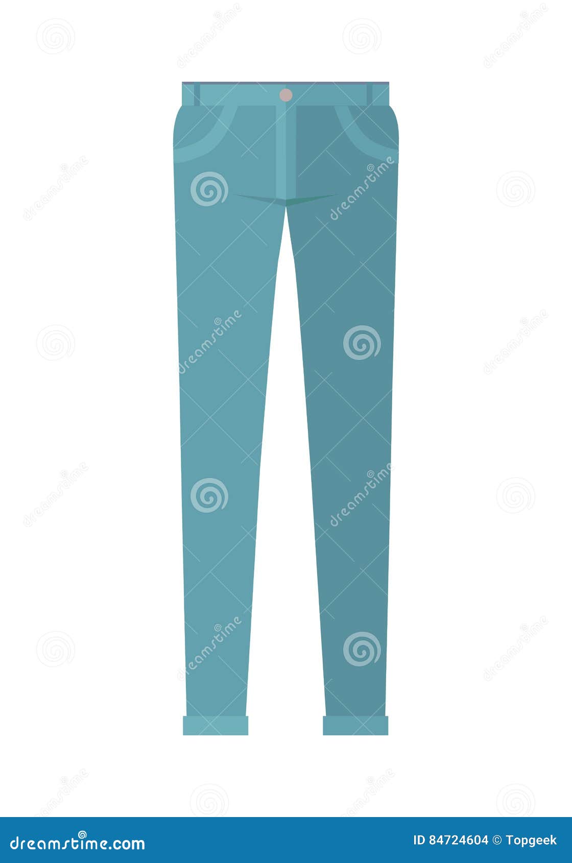 Trousers Unisex Pants Isolated on White Background Stock Vector ...