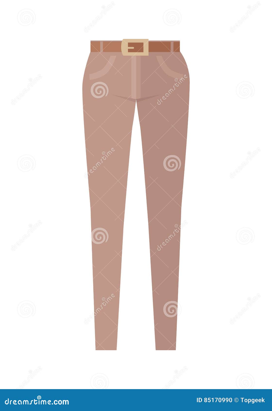 Trousers Unisex Pants Isolated on White Background Stock Vector ...
