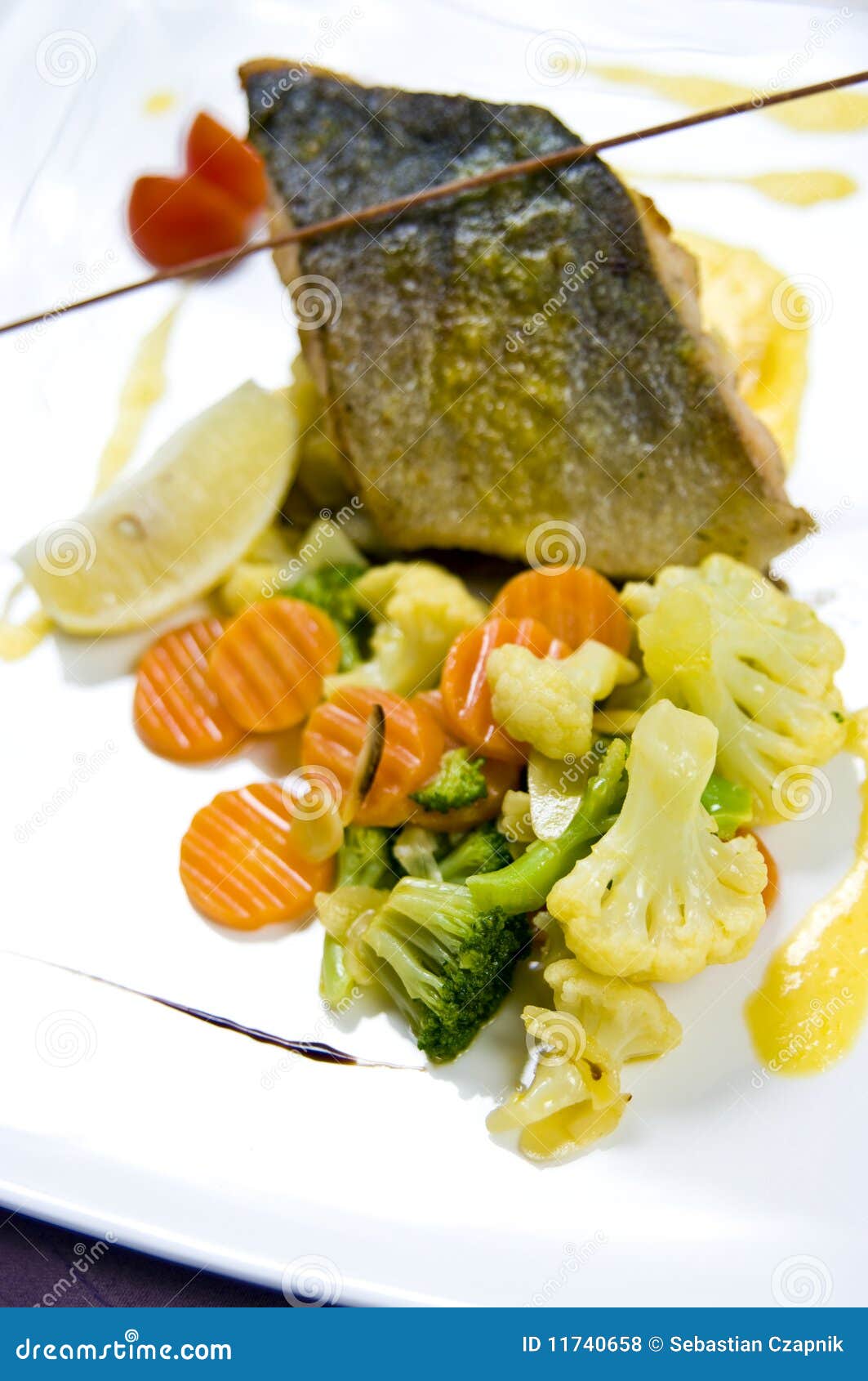 Trout dish stock photo. Image of elegant, elegantly, main 11740658