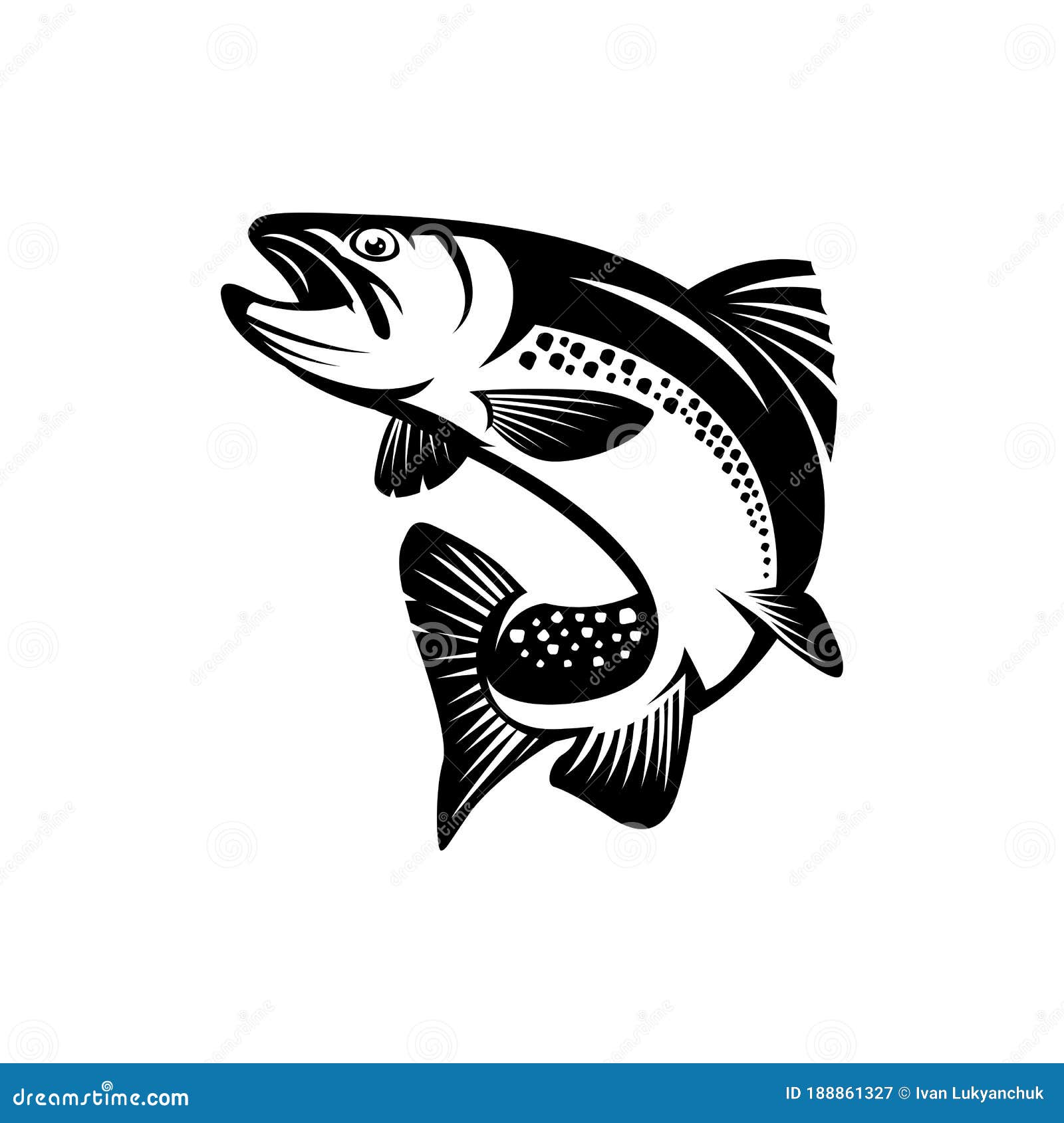Trout Silhouette Stock Illustrations – 16,969 Trout Silhouette