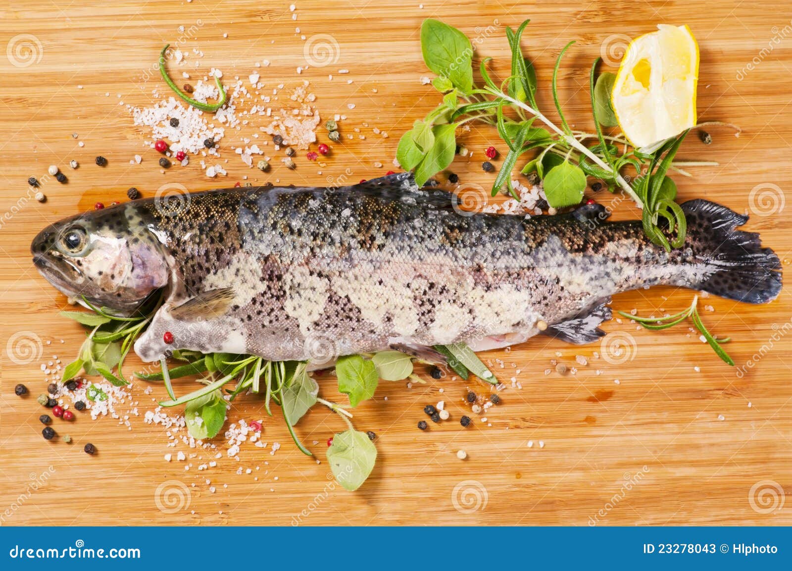Trout with herbs stock image. Image of herbs, lemon, organic 23278043