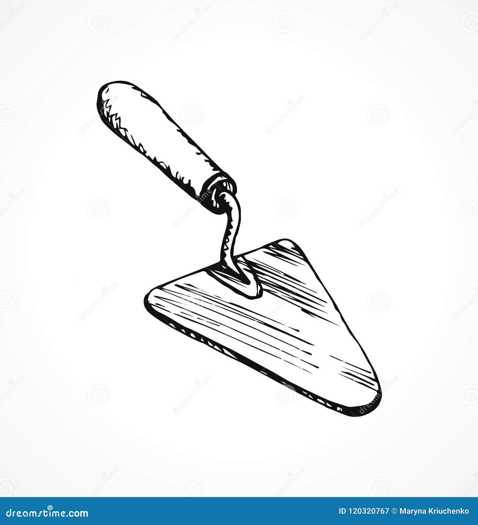 Trowel Desenho do vetor ilustração do vetor. Ilustração de almofariz