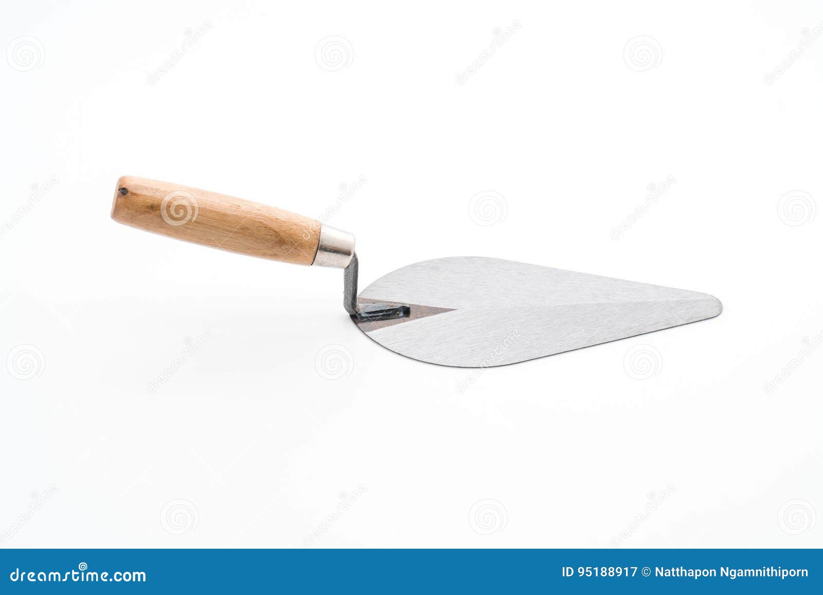 Trowel the mortar on white stock image. Image of business 95188917