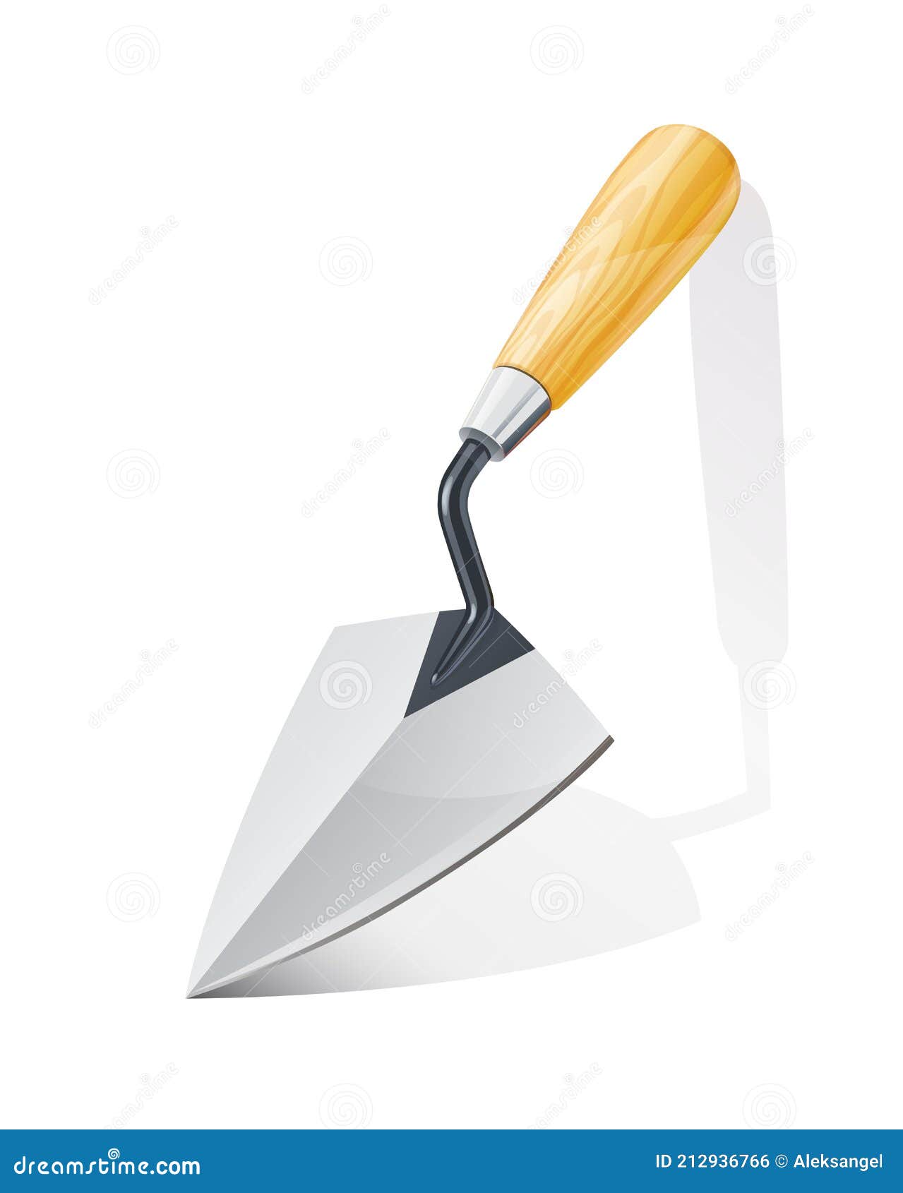 Trowel. Tool for Building. Vector Illustration. Stock Vector