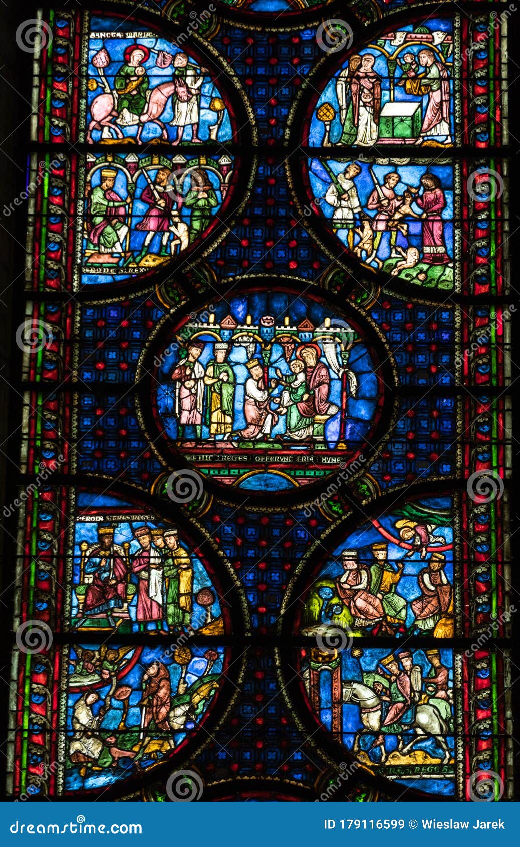 Colorful Stained Glass Windows In Troyes Cathedral Dedicated To Saint Peter And Saint Paul Editorial Stock Image Image Of History Scene