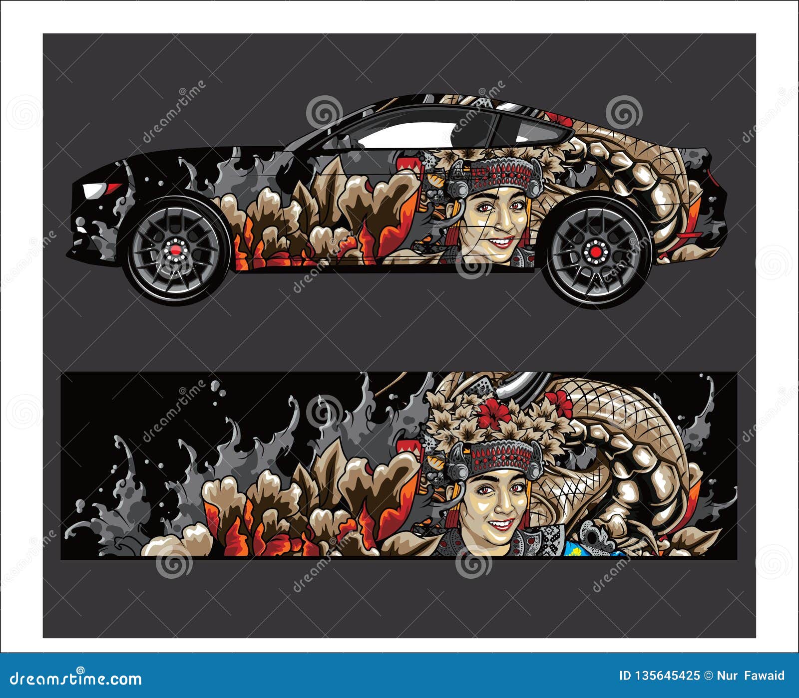 car and vehicle abstract racing graphic kit background for wrap and vinyl sticker