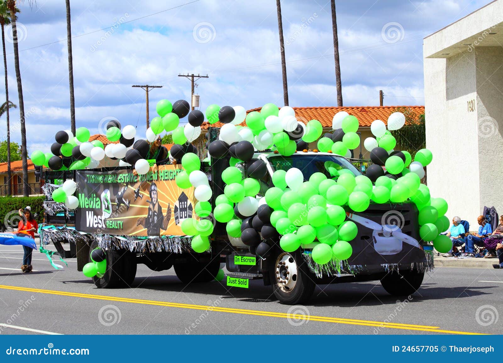 Truck Covered with Balloons Editorial Image Image of celebratory