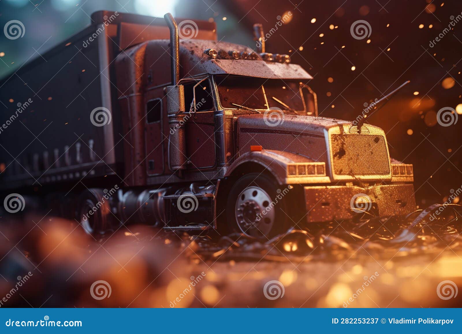Truck Crash. Generated by AI Stock Illustration Illustration of