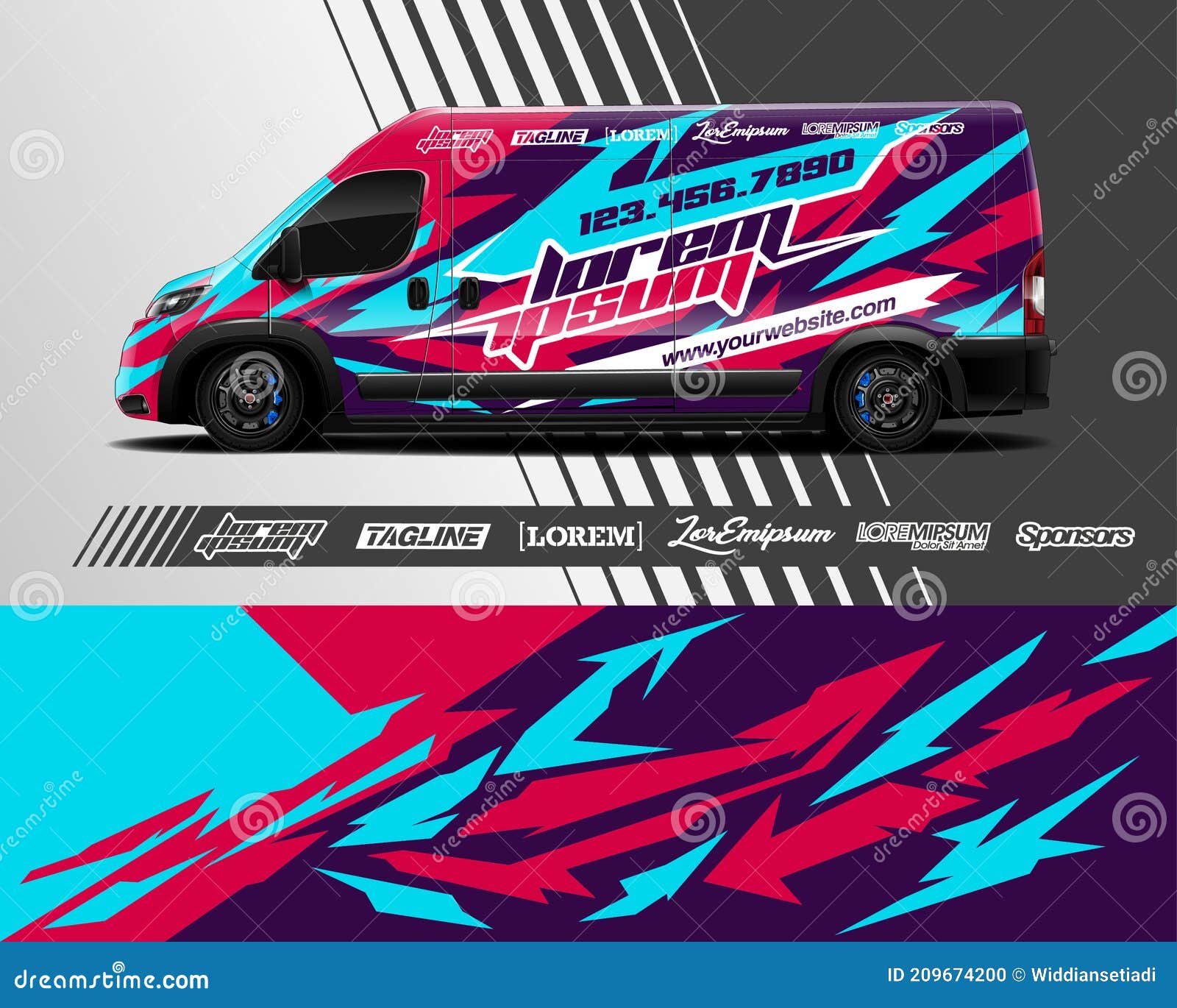 cargo van wrap s. graphic abstract stripe racing background kit s for vehicle.