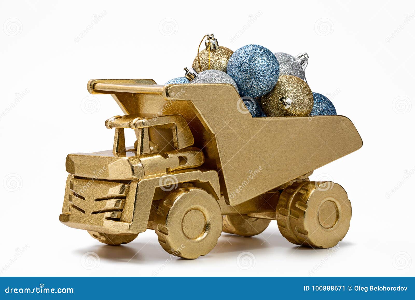 Truck Dump Truck With Christmas Decorations Stock Image Image