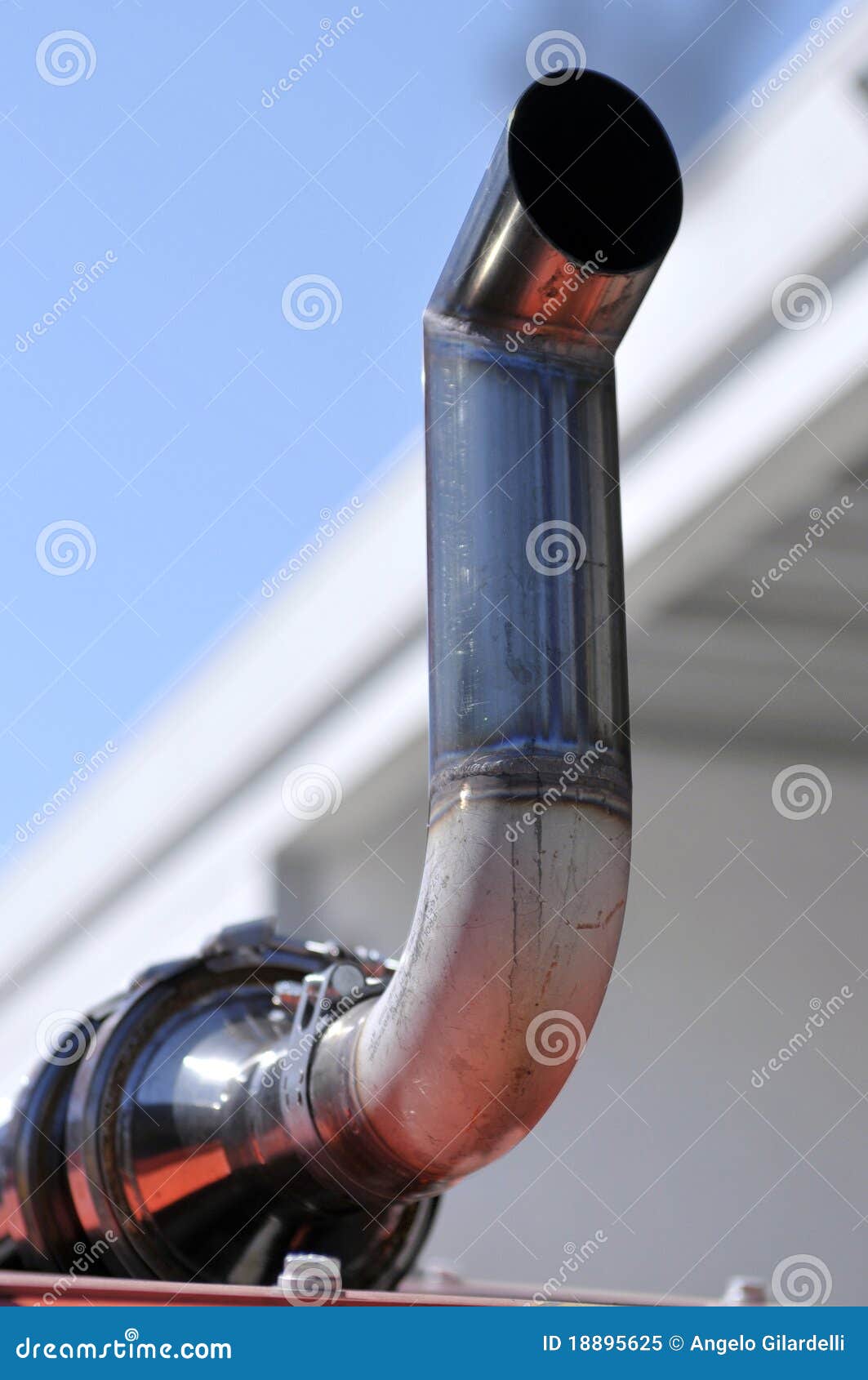 Truck exhaust pipe stock image. Image of smog, pollution - 18895625
