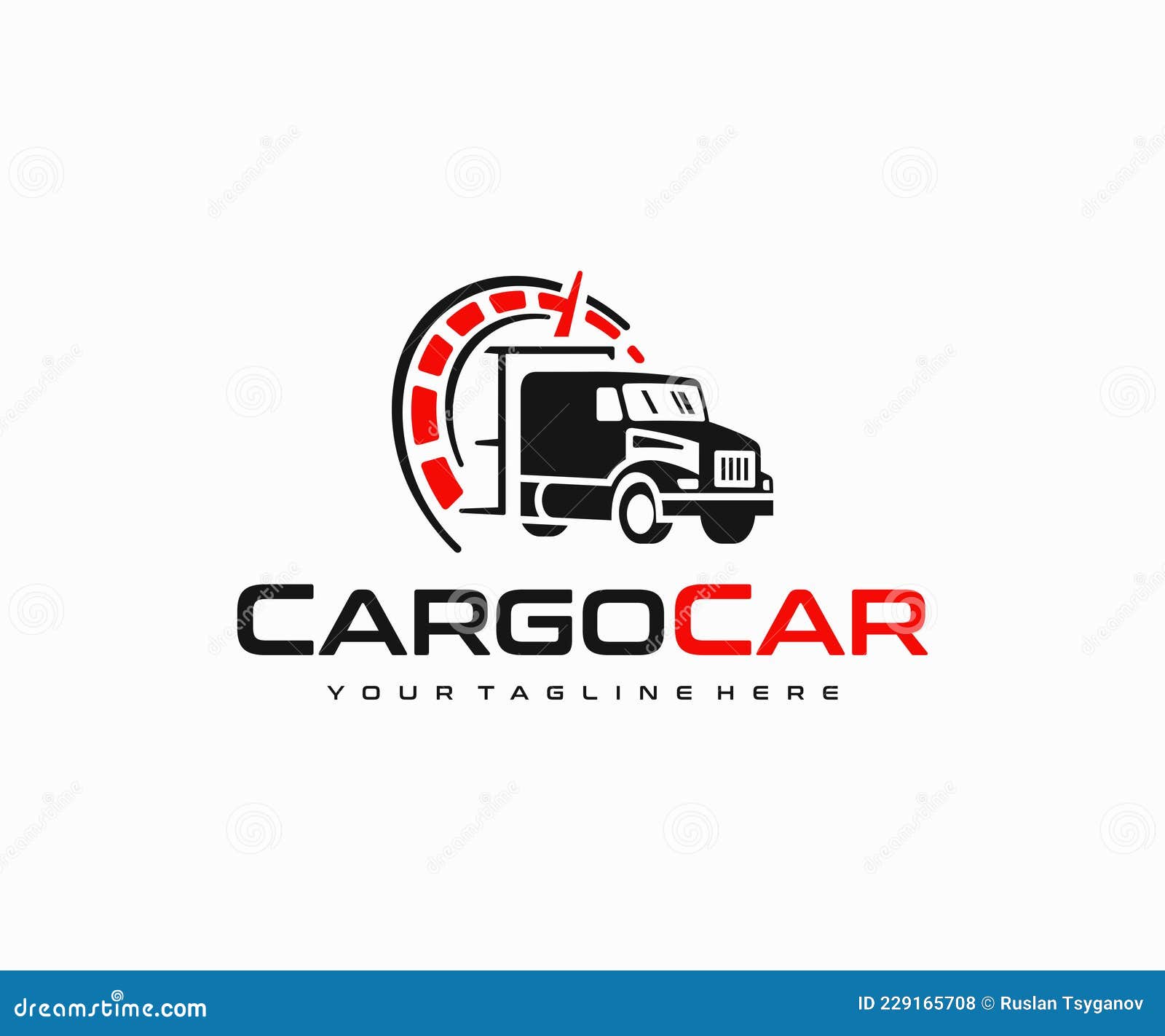 Truck of Industrial Cargo Freight Logo Design. Transportation and ...