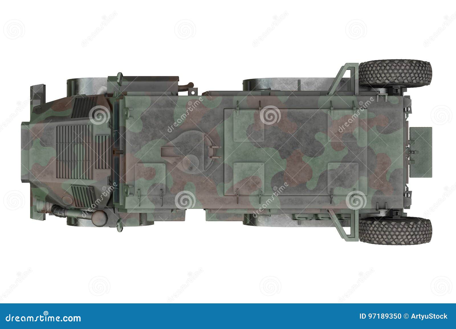 truck military transportation, top view