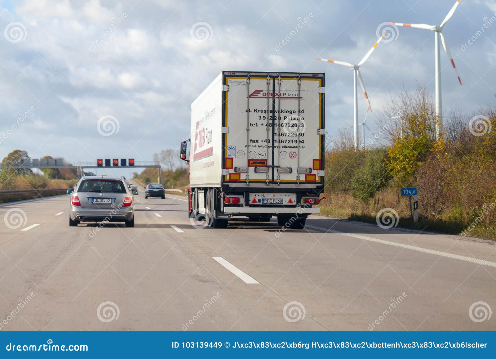 Truck From Polish Forwarder Omega Pilzno Drives On German ...