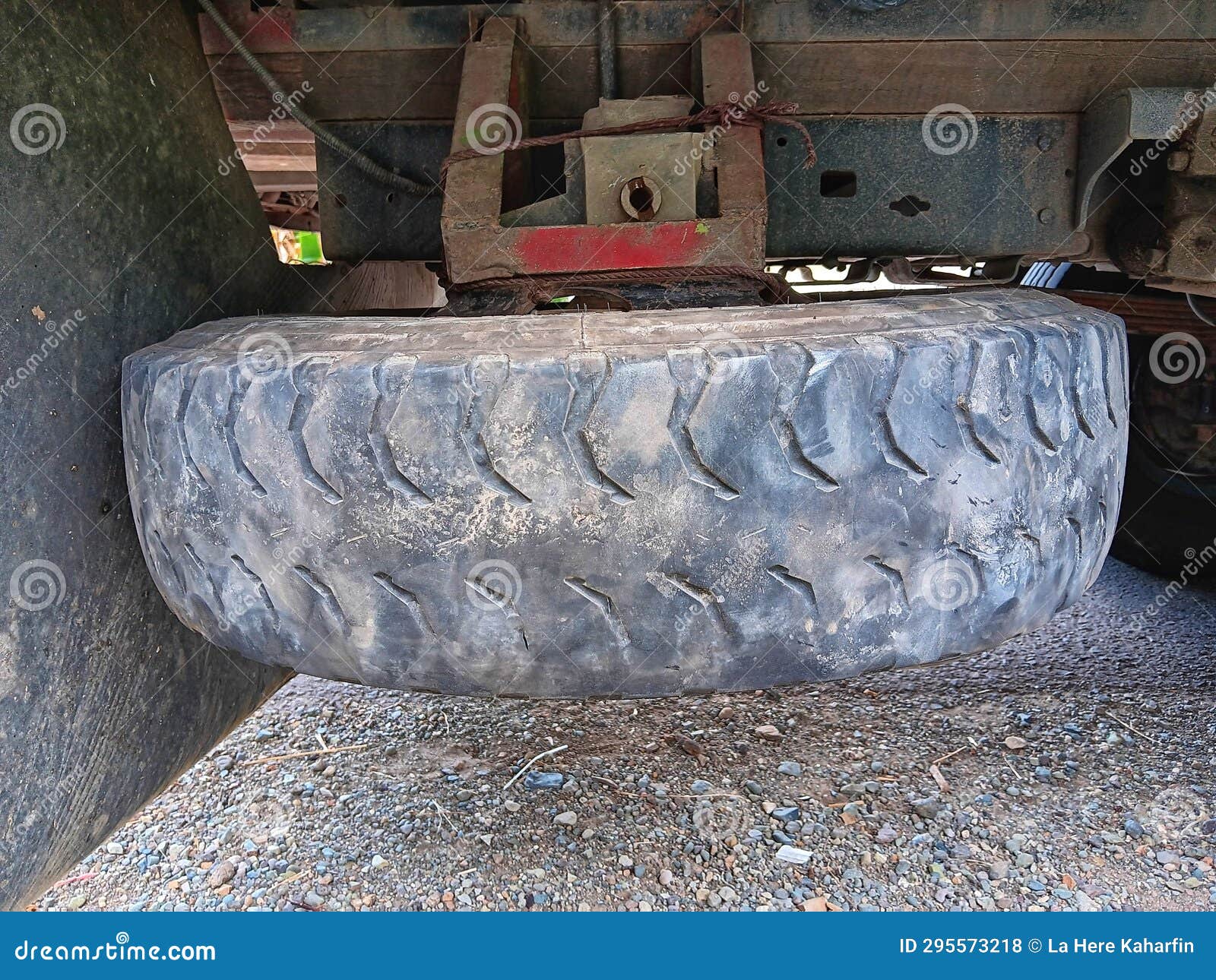 Truck Spare Tire Under the Car Stock Photo Image of spare, truck