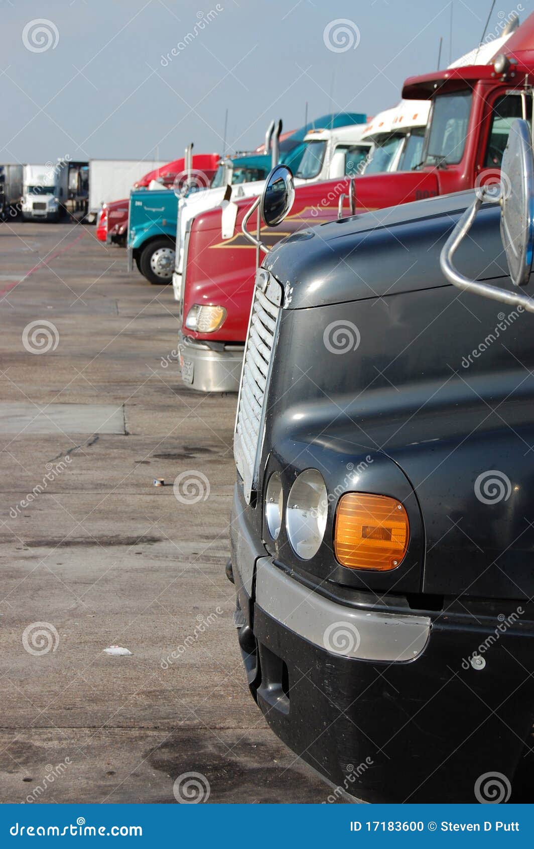 Truck Stop Parking stock photo. Image of truck, food - 17183600