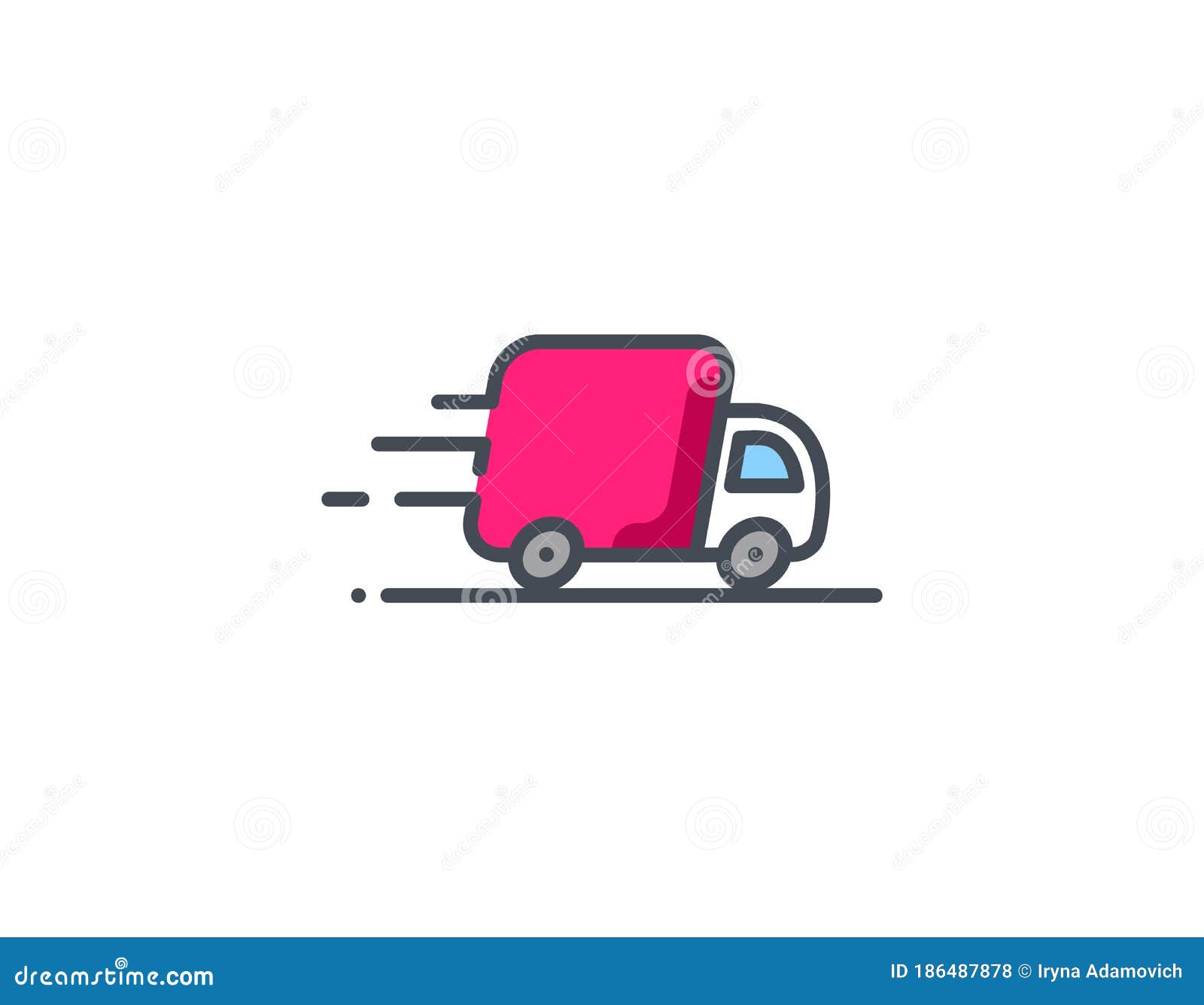 Truck Vector Icon. Delivery Service Logo Isolated on White. Moving Car ...