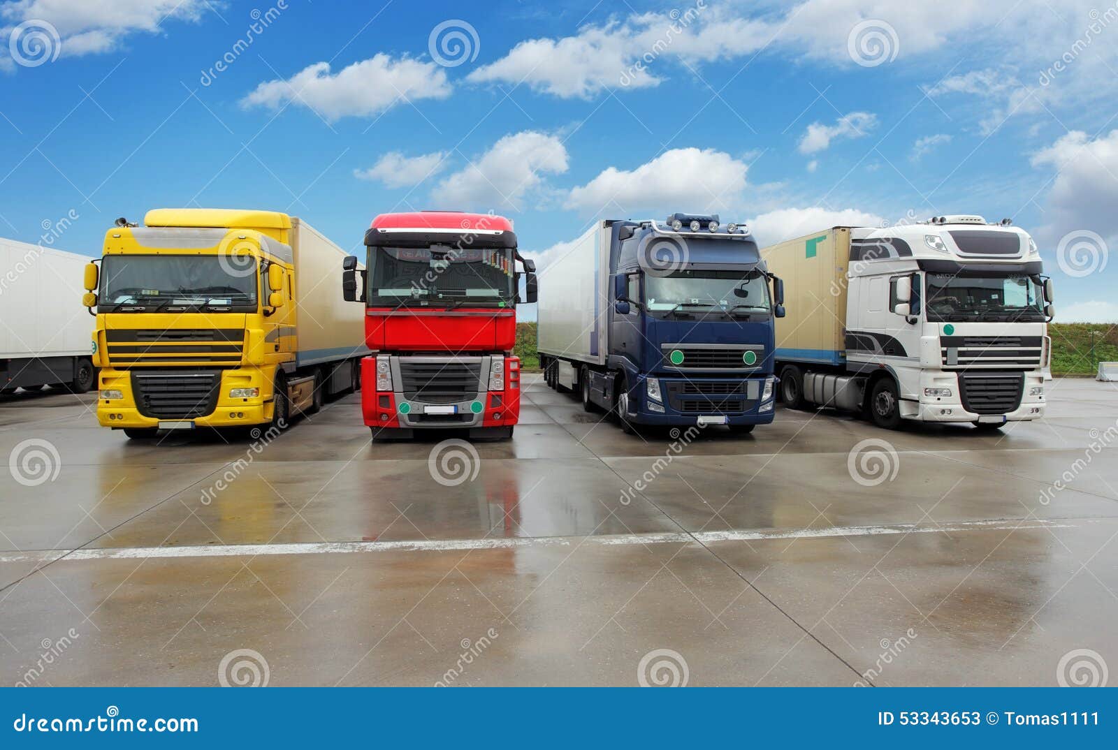 truck in warehouse - cargo transport