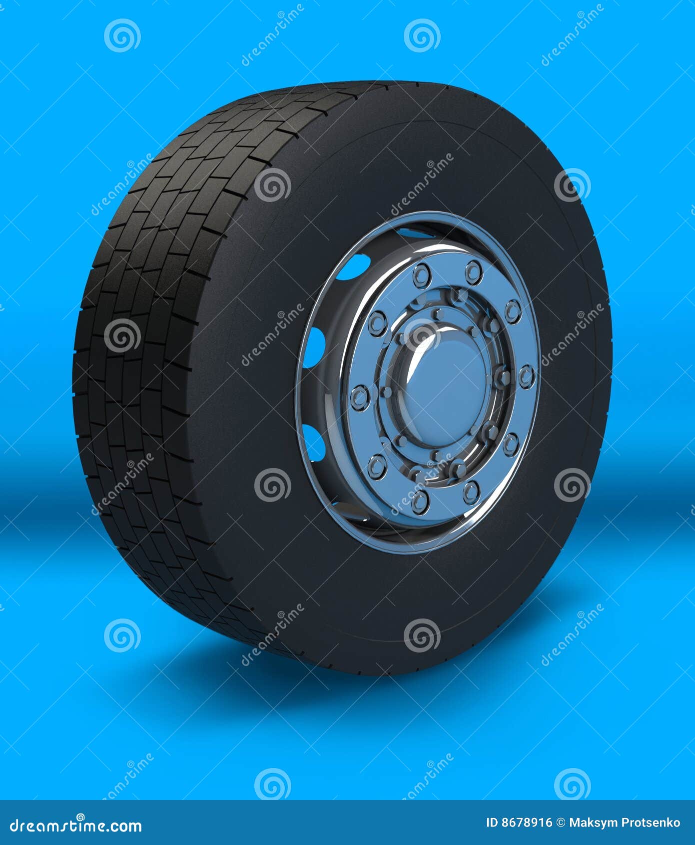 Truck wheel stock illustration. Illustration of multiple 8678916