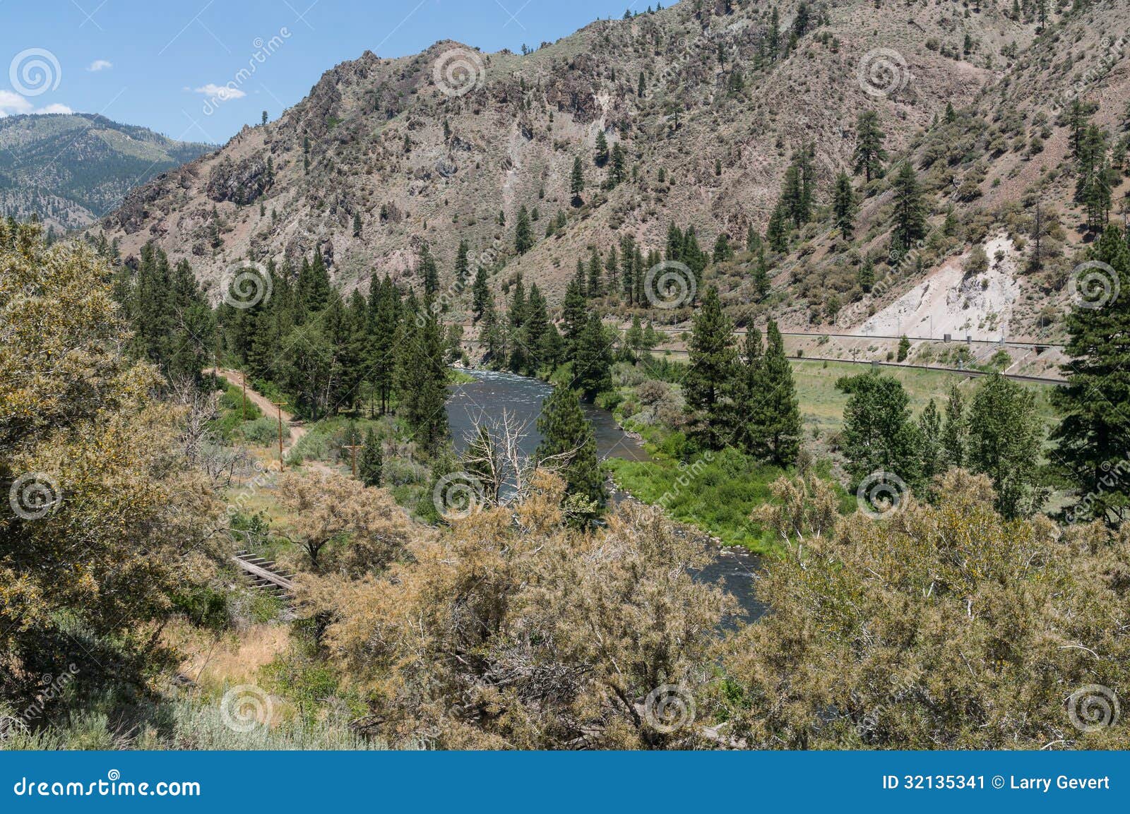 Truckee River Canyon West of Reno Stock Image Image of nevada