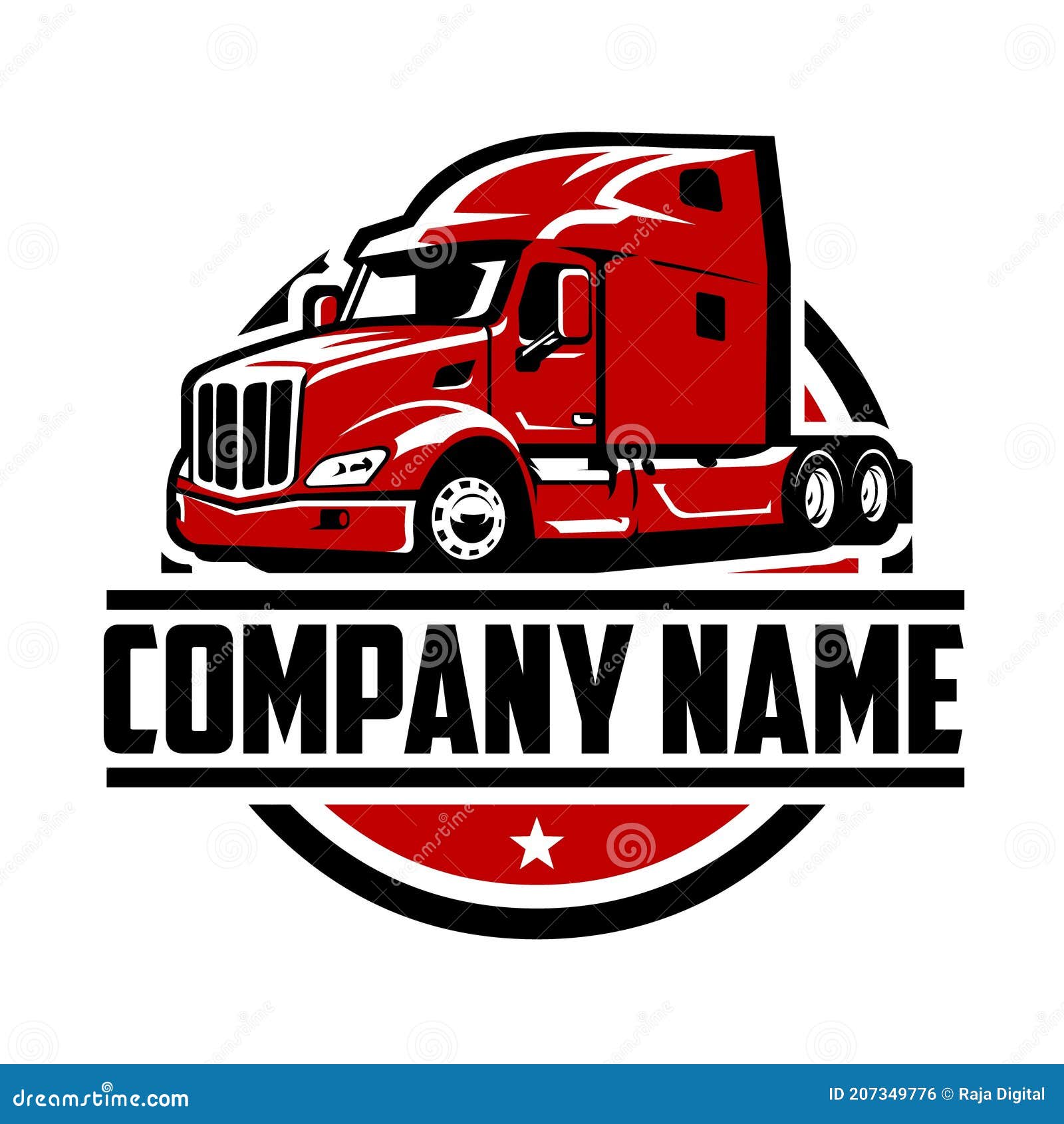 trucking company ready made logo set template