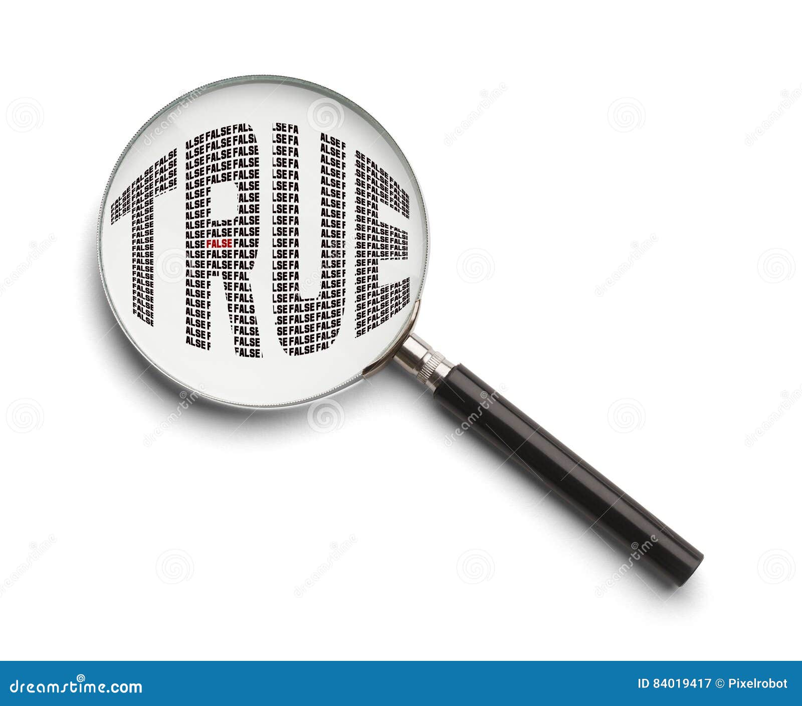 true false magnifying glass