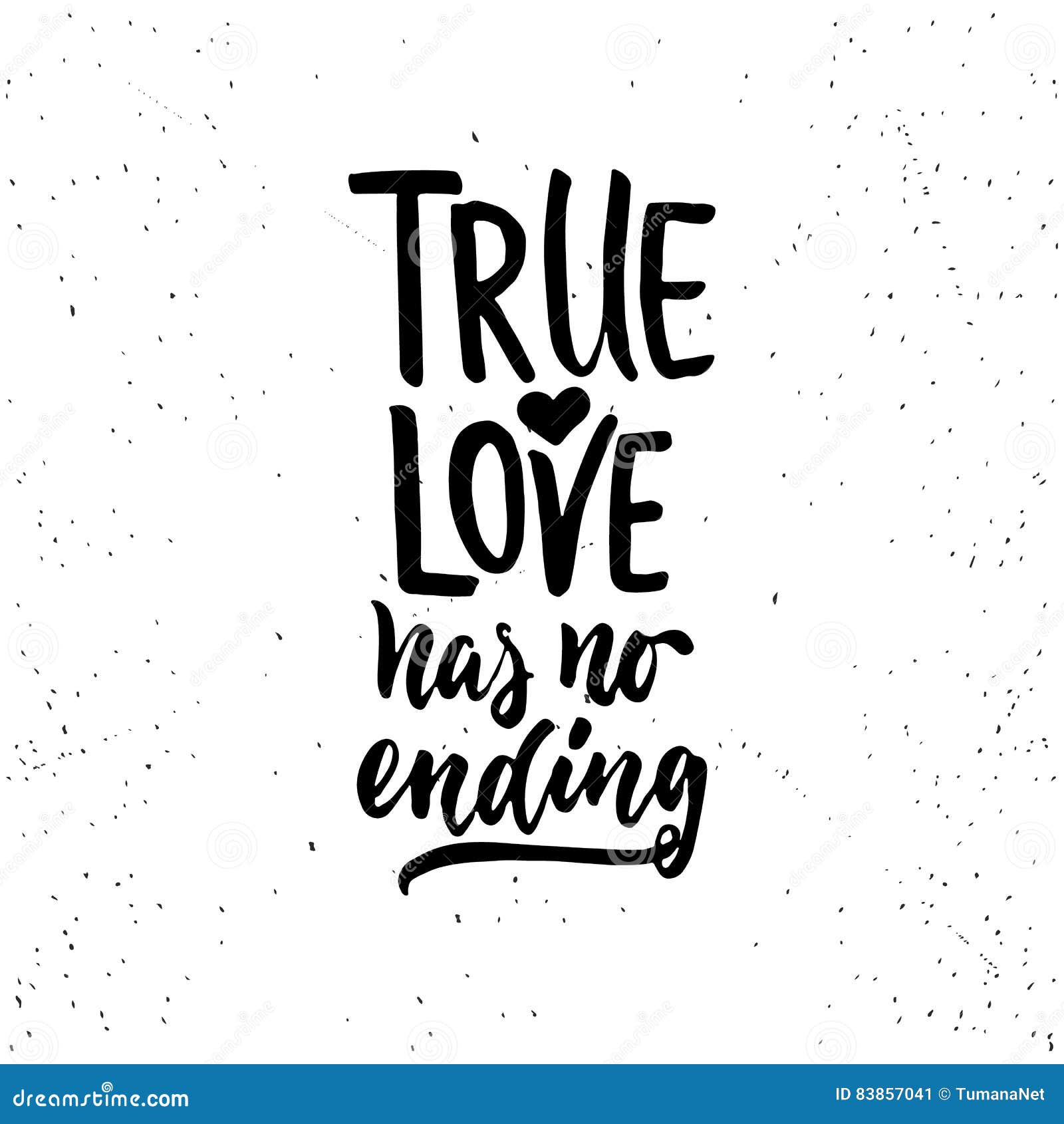 True Love - Lettering Valentines Day Calligraphy Phrase Isolated