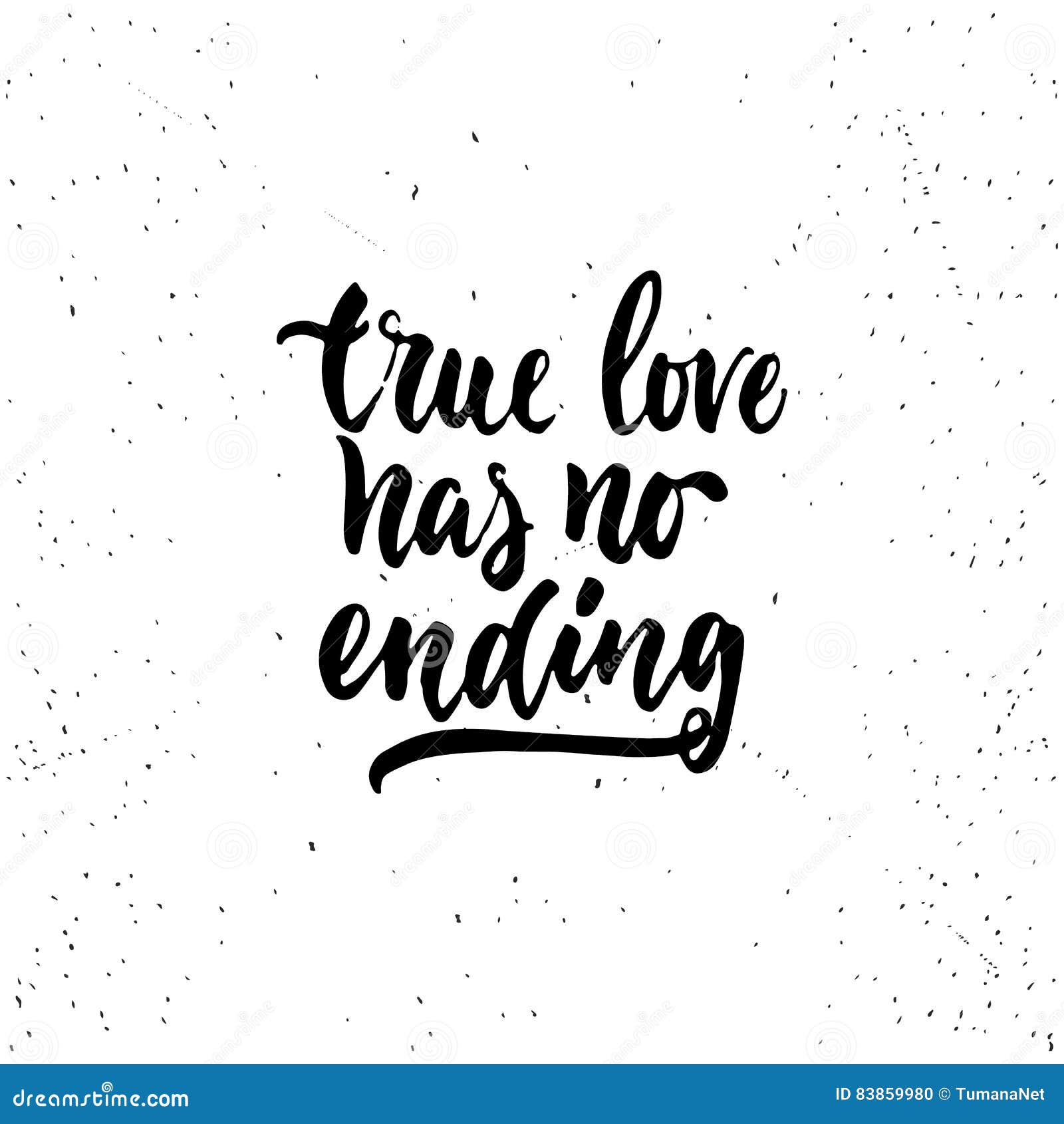 True Love - Lettering Valentines Day Calligraphy Phrase Isolated