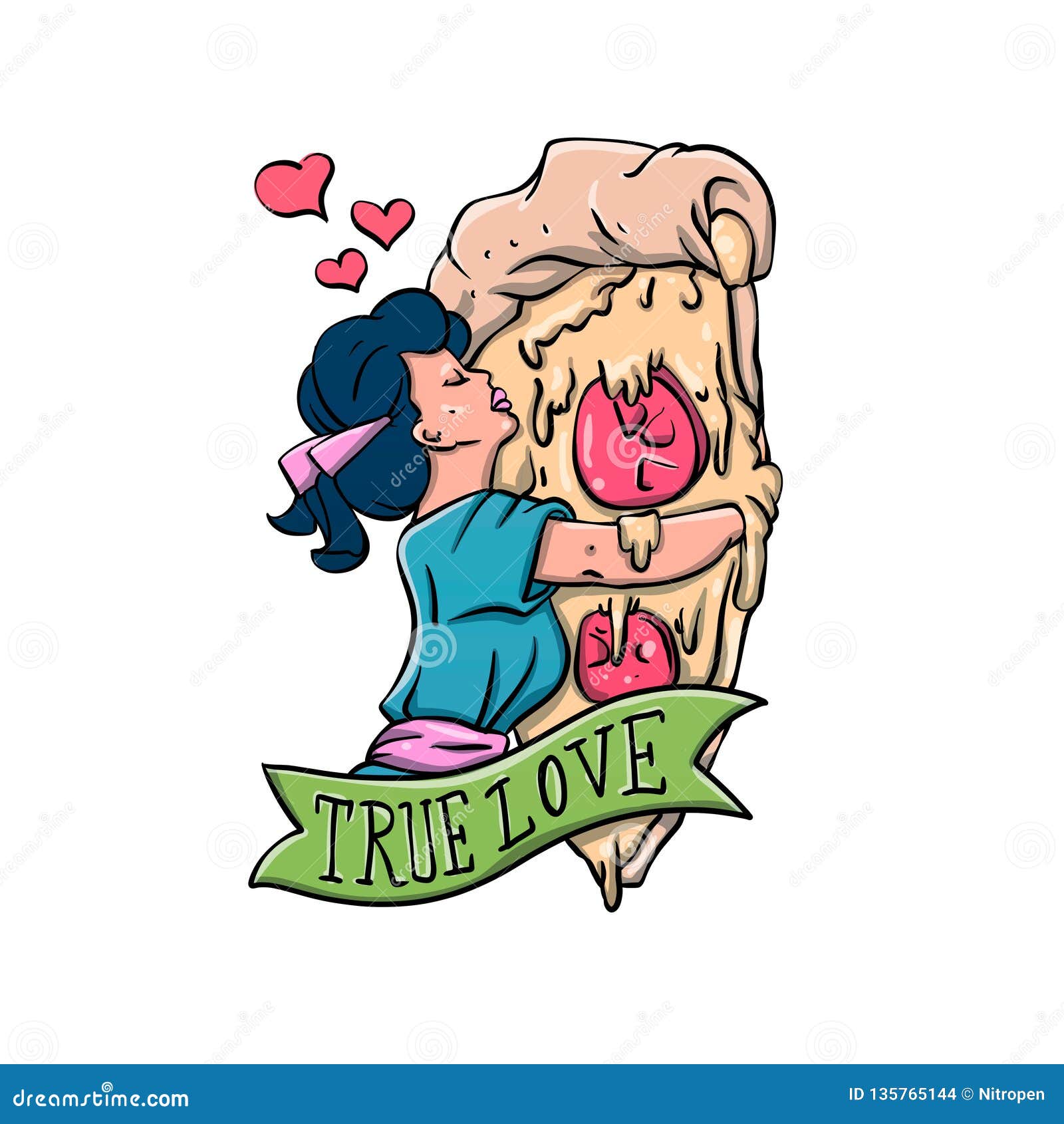 True love pizza stock illustration. Illustration of girl - 135765144 True love pizza stock illustration. Illustration of girl - 135765144