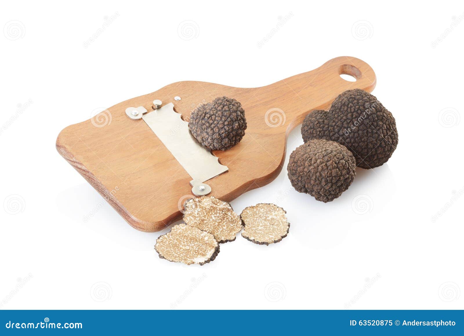 Truffes Noires, Tranches Et Trancheuse En Bois De Truffe Image stock -  Image du foncé, fond: 63520875