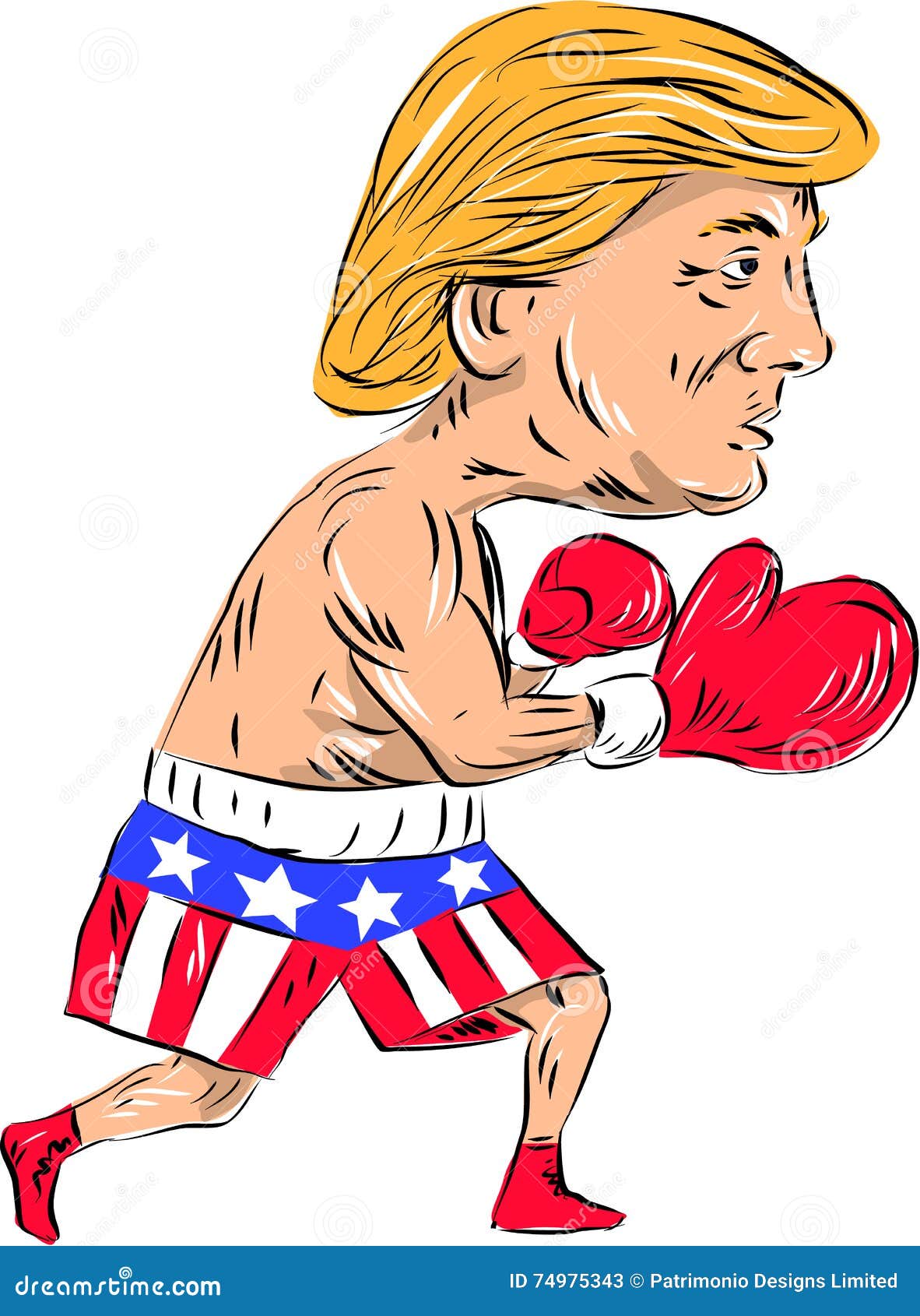 Stolt Underskrift pouch Trump 2016 Election Boxing editorial stock photo. Illustration of artwork -  74975343