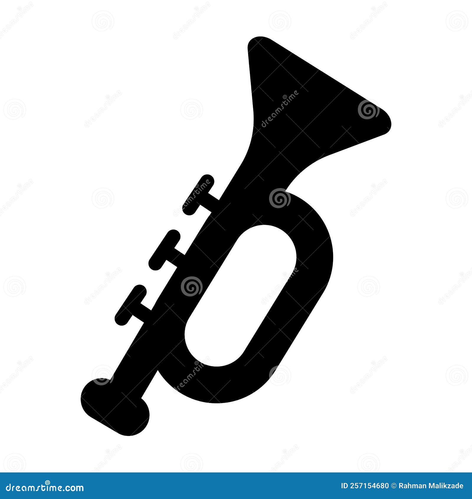 Trumpet Instrument. Trumped Horn Vector Illustration Stock Vector