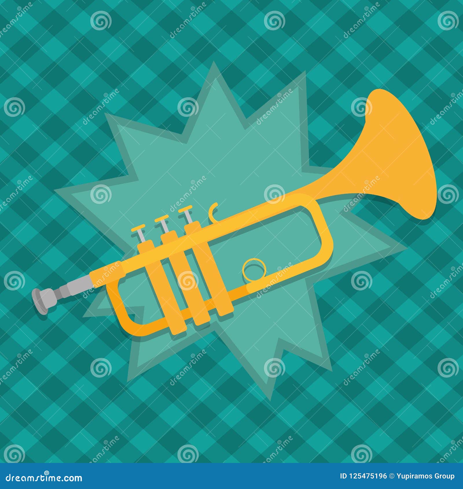 Trumpet instrument cartoon stock vector. Illustration of celebrate ...