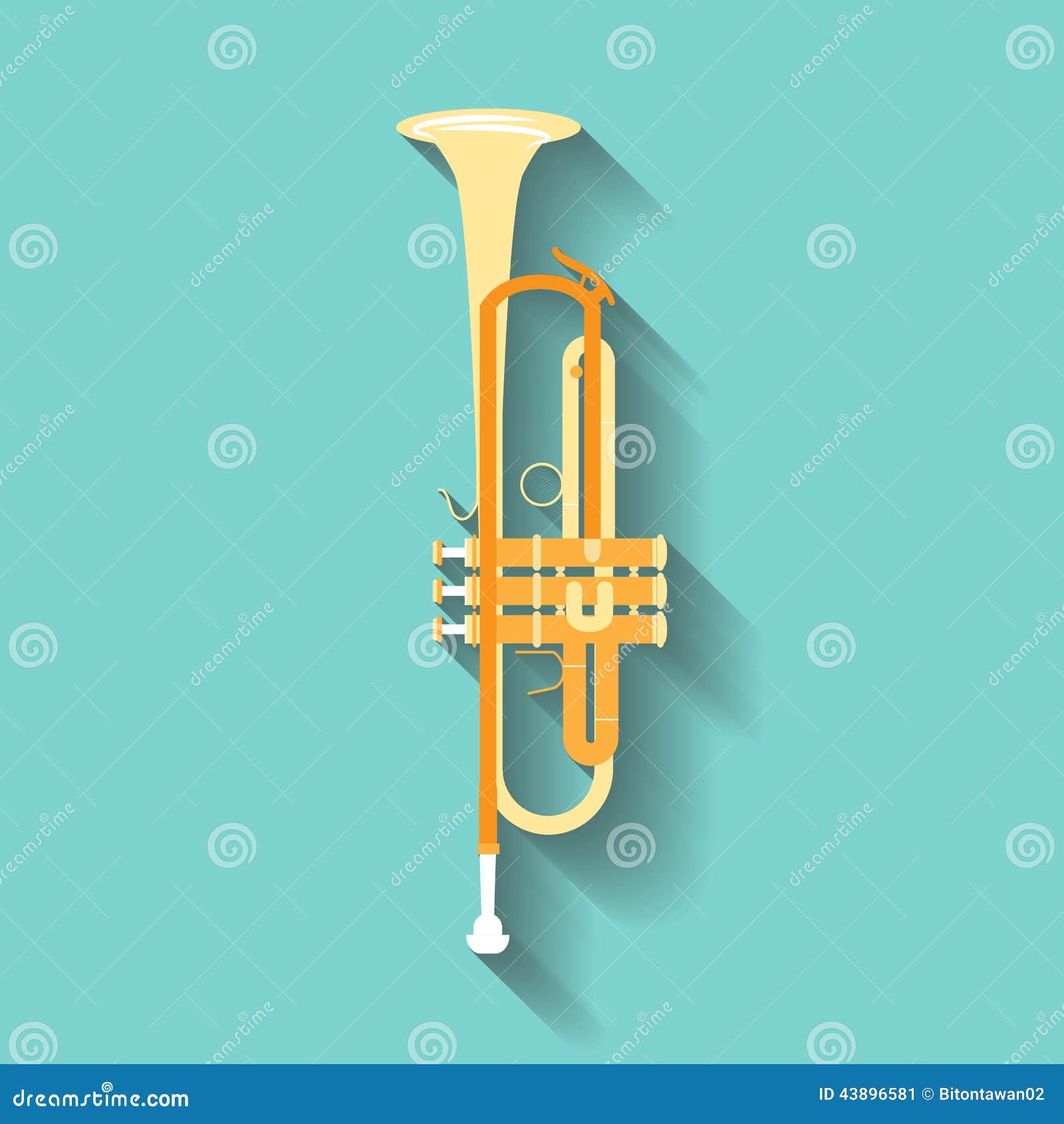 Trumpet vector symbols stock vector. Illustration of mouthpiece 43896581